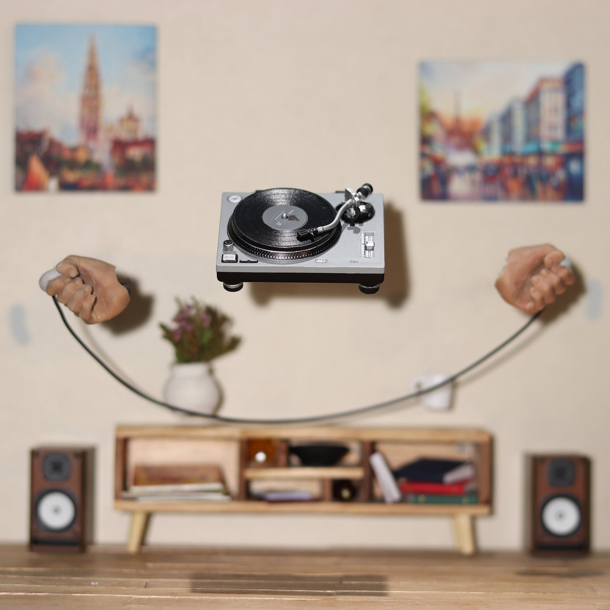 Mimistopmotion stop motion video animation for sale Turntable short music video