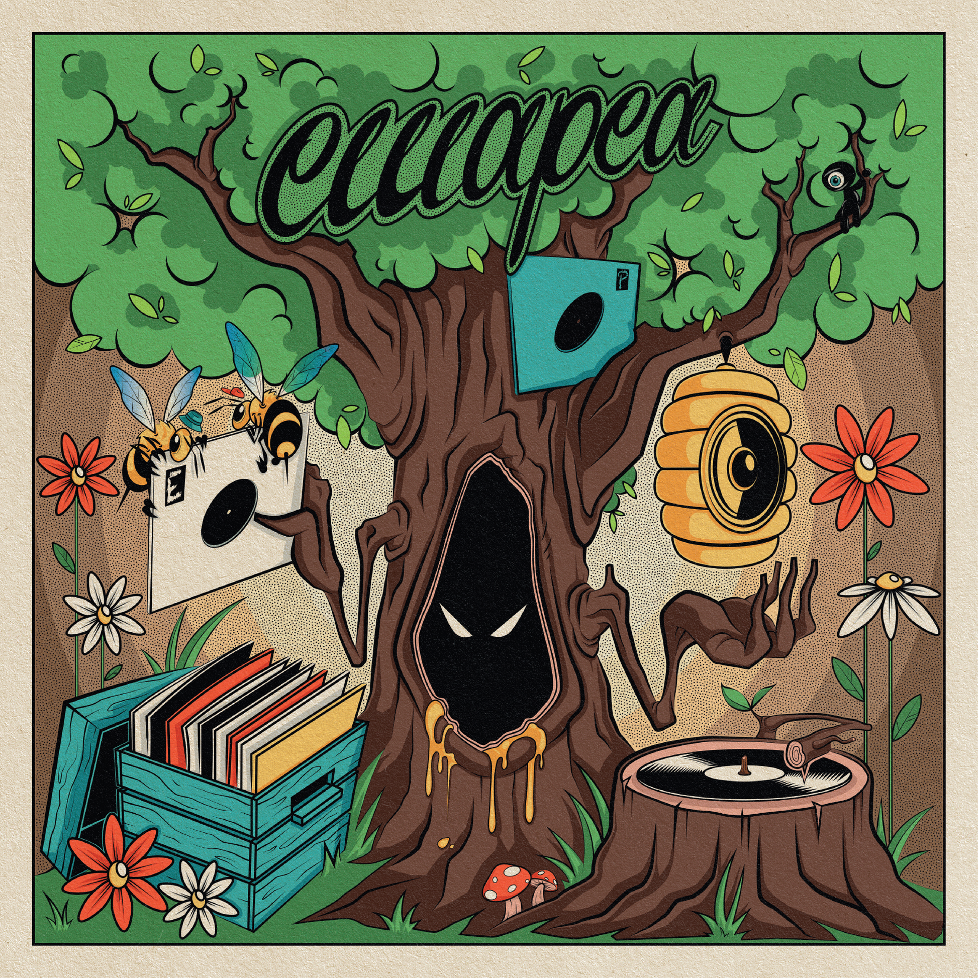 Emapea - Bees, Trees and Flowers 2x12" Vinyl LP | Boom Bap & Trip-Hop Album Cover Art